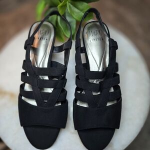 Women's Black Strappy Sandals